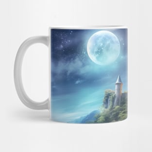 Fortress Castle Otherworldly Dimension Fantastic Landscape Surrealist Mug